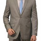 Mens 2 Button Front Closure Slim Fit Suit Light Grey