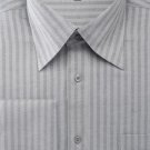 Men'S French Cuff Dress Shirt - Herringbone Stripe Gray