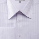 Men'S French Cuff Dress Shirt - Herringbone Stripe Lilac
