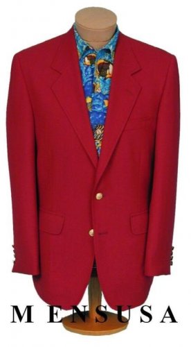 Exclusive Mens 2 Button Stunning Red Dinner Blazer Suit Jacket (Men + Women)