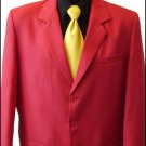 Excluive 3 Button Mens Dress Blazer Or Suit With Metal Buttons In Red Colors