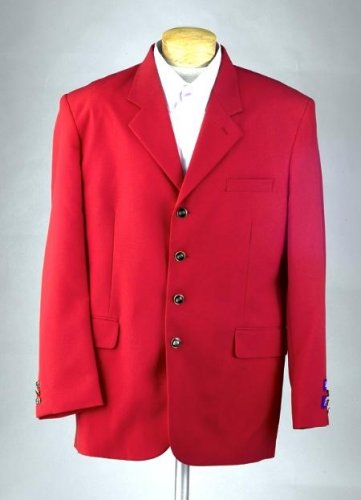 Excluive 3Or4 Button Mens Dress Blazer With Metal Buttons In Red Colors
