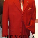3 Button Hot Red Dress Suits (Not Long)