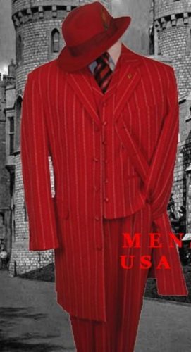 Red & White Fashion Style Long Dress Suit 3 Pieaces Vested