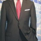 Exclusive Charcoal Gray 1 Button Style Suit Hand Made Notched Lapel    Pleated Pants