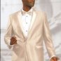 1 Btn Shiny Sharkskin Satin Metallic Available In Champagne Or Red Or Black 2 Tone Suit
