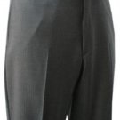 Cotton Summer Light Weight Grey Shadow Stripe Flat Front Pant 100% Superfinecotton