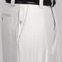 Men'S White Flat Front Pants