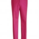 Flat Front Regular Rise Slacks - Fuchsia