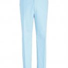 Flat Front Regular Rise Slacks - Sky Blue