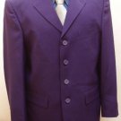 Men'S Dress High Fashion 4-Button Deep Dark Purple Jacket~Blazer