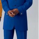 Beautiful Mens Royal Blue Pastel Color 3 Button Style Jacket Plus Pants Dress