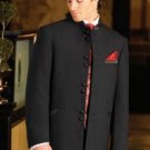 Men'S 8-Buttons~ Black Mandarin Tuxedo Single Breasted Suit