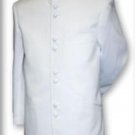 Best Quality Pure Snow White Mandarin Collar Tuxedo Suit Light Weight Soft Fabric