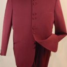 Banded Collar M-55A Sharp Men'S. Mandarin Collar Suit Burgundy