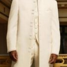 Off White  Matrix Style White 45 Icnh Full Length Mandarin Collar 10 Button (5 X 2 P