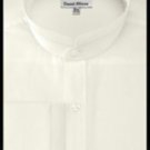 French Cuff Banded Collar Shirt Ivory