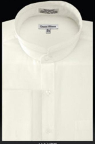 French Cuff Banded Collar Shirt Ivory