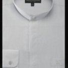 Basic Banded Collar Shirt Silver