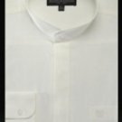 Basic Banded Collar Shirt Ivory