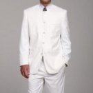 Ferrecci Men'S White Mandarin Collar Suit
