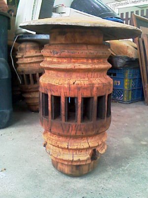Antique Burma Padauk Lamp