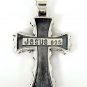 14K GOLD JESUS CRUCIFIX CROSS 925 SILVER CHAIN PENDANT