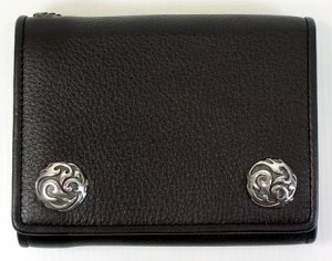 FLAME 925 SILVER GENUINE COWHIDE LEATHER MENS WALLET