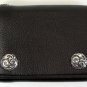 FLAME 925 SILVER GENUINE COWHIDE LEATHER MENS WALLET