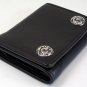 FLAME 925 SILVER GENUINE COWHIDE LEATHER MENS WALLET