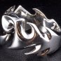 TRIBAL BLADE TATTOO 925 STERLING SILVER MENS BAND RING