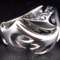 TRIBAL BLADE TATTOO 925 STERLING SILVER MENS BAND RING