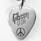 GIBSON GUITAR PICK 925 STERLING SILVER PENDANT NEW