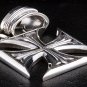 CHOPPER IRON CROSS HEAVY SOLID STERLING SILVER PENDANT