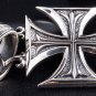 CHOPPER IRON CROSS HEAVY SOLID STERLING SILVER PENDANT