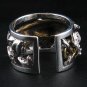 JAPANESE 14K GOLD TIGER TATTOO STERLING SILVER RING