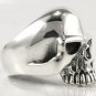 DIAMOND ROCKER SKULL 925 STERLING SILVER RING Sz 12 NEW