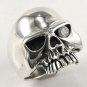DIAMOND ROCKER SKULL 925 STERLING SILVER RING Sz 12 NEW