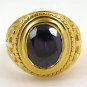 CHRISTIAN BISHOP CROSS 14K YELLOW GOLD SILVER MENS RING