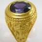CHRISTIAN BISHOP CROSS 14K YELLOW GOLD SILVER MENS RING