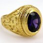 CHRISTIAN BISHOP CROSS 14K YELLOW GOLD SILVER MENS RING