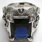 BLUE DRAGON CLAW AXE STERLING SILVER MENS RING 10.25