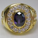 CHRISTIAN BISHOP 14K YELLOW GOLD STERLING SILVER RING