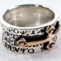 YELLOW GOLD CROSS STERLING SILVER MENS RING Sz 10 NEW