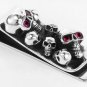 RUBY SKULL STERLING SILVER BILL HOLDER MENS MONEY CLIP