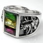 CELTIC RASTA LION RAMPANT STERLING SILVER MENS RING Sz 12.5