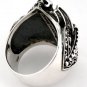 14K GOLD CROSS HEART STERLING SILVER MENS RING Sz 8.5