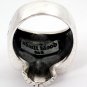 14K GOLD CROSS SKULL STERLING SILVER MENS RING Sz 7.5