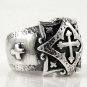 CELTIC CROSS SOLID 925 STERLING SILVER MENS BAND RING