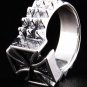 THORN MALTESE IRON CROSS STERLING SILVER RING Sz 13.5